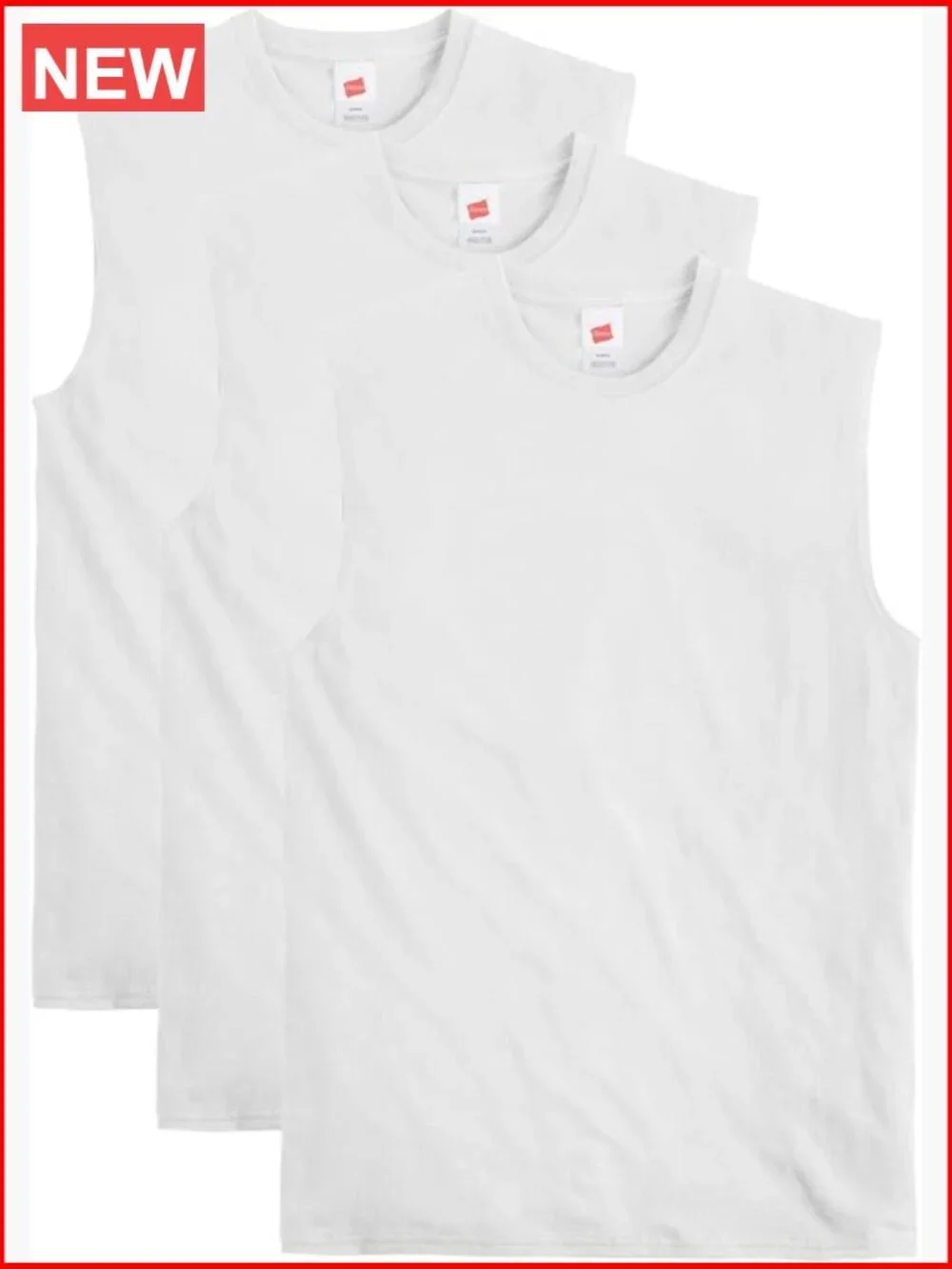Men's Midweight Cotton Muscle Tank T-Shirt 3-Pack